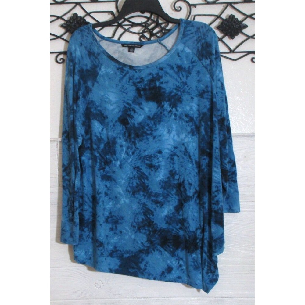 Zac & Rachel Women's Top Size 1X Long Sleeve Multicolored Round Neck